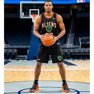 Adidas Big3 Aliens Basketball Shorts Men's XL Black Orange Mesh Athletic League